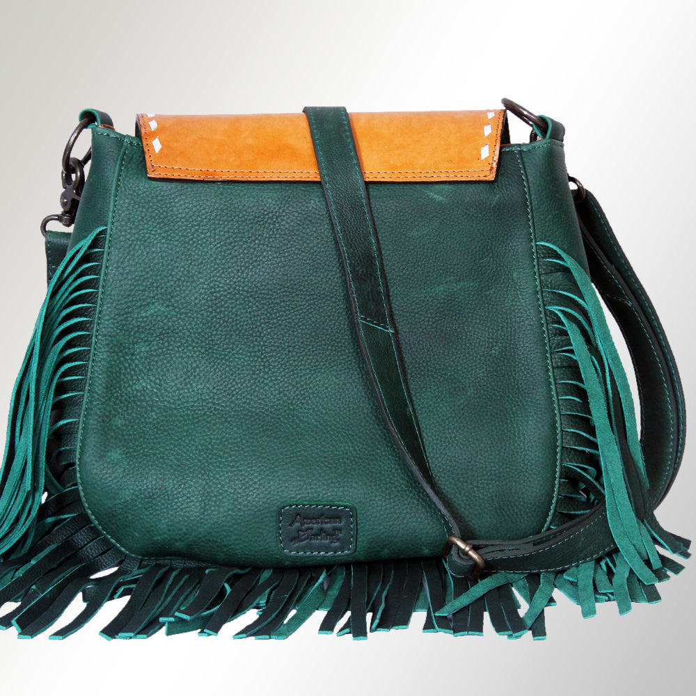 American Darling Hand-Tooled Genuine Leather Crossbody Bag