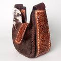 American Darling Hand-Tooled Hair-On Genuine Leather Hobo Bag