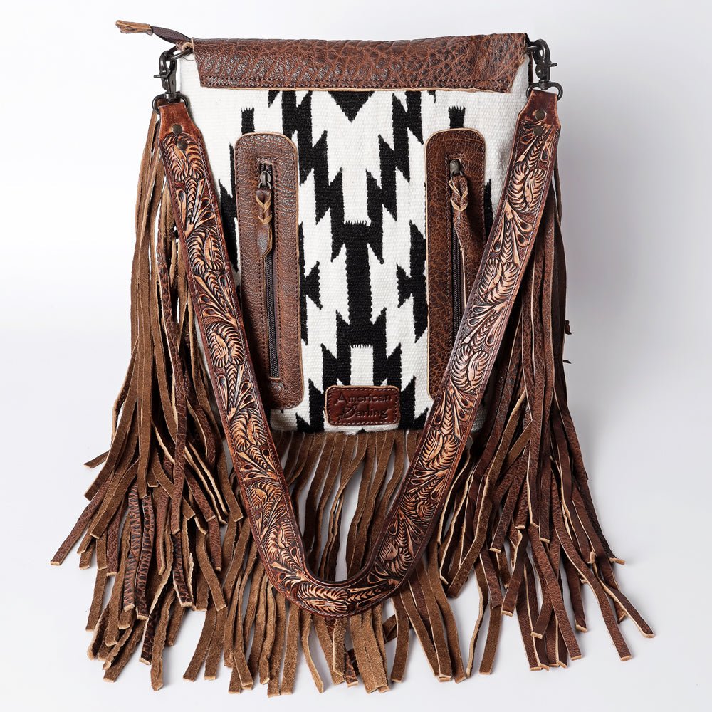 American Darling Crossbody Saddle Blanket Genuine Leather