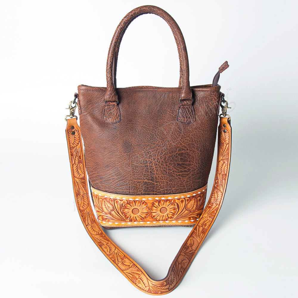 American Darling Hand-Tooled Genuine Leather Tote