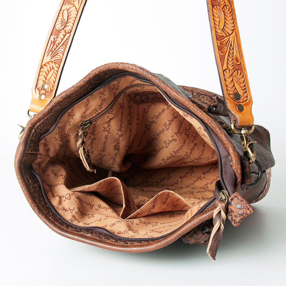 American Darling Hand-Tooled Genuine Leather Tote