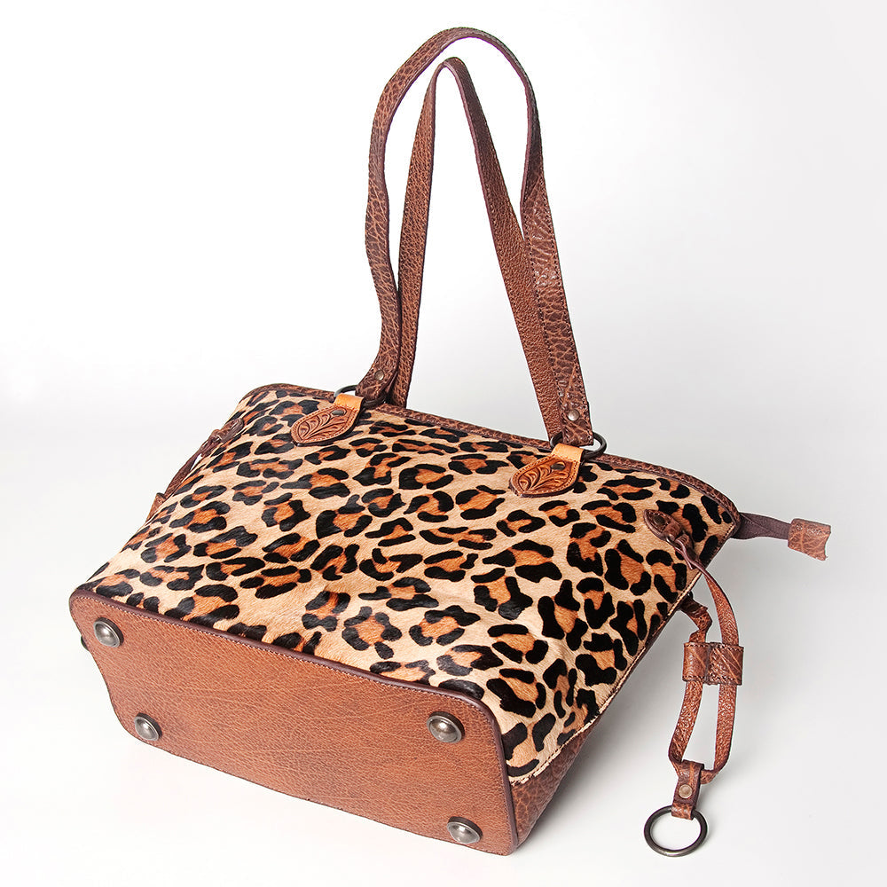 American Darling Tote Hand Tooled Hair on Genuine Leather Western Women Bag Handbag Purse | Travel Bags College Casual