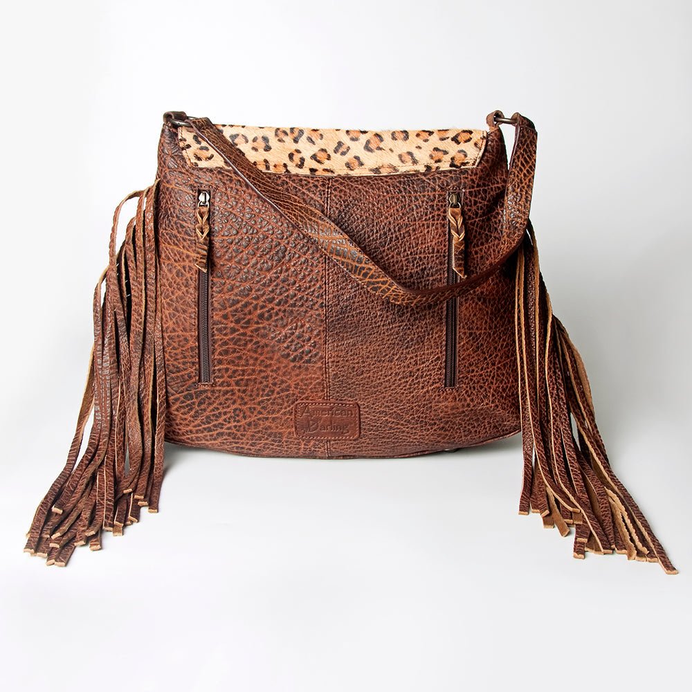 American Darling Messenger Hand Tooled Hair-On Genuine Leather