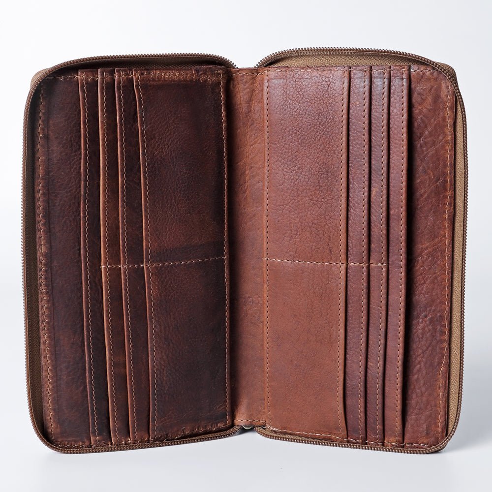 American Darling Wallet Hand Tooled Genuine Leather