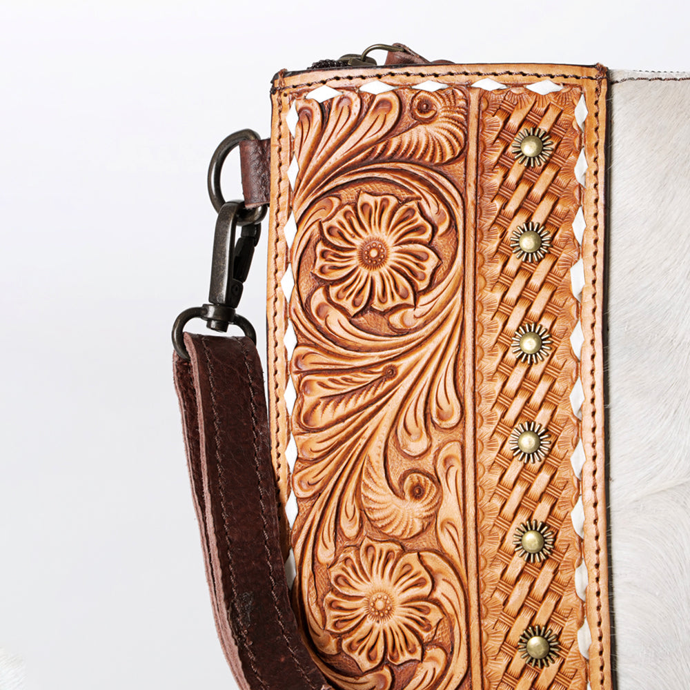 American Darling Beautifully Hand Tooled Hair-On Genuine Leather
