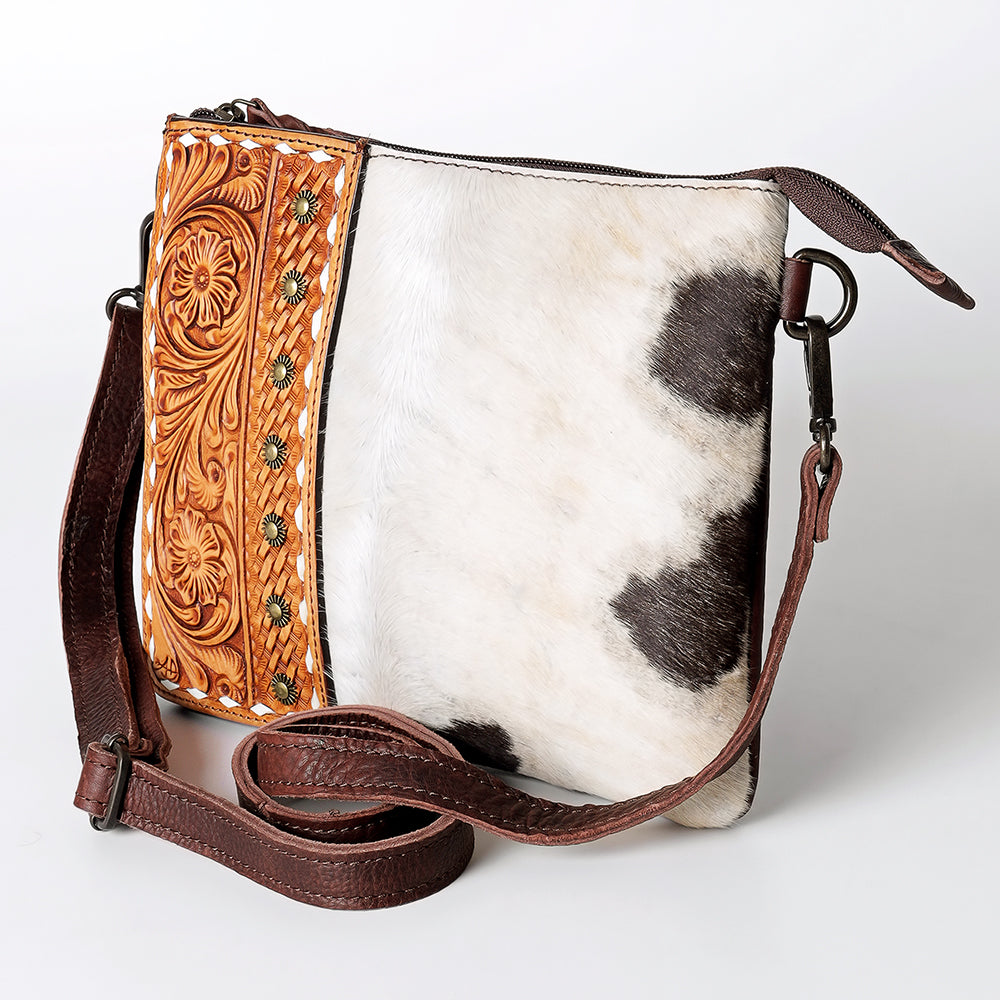 American Darling Beautifully Hand Tooled Hair-On Genuine Leather