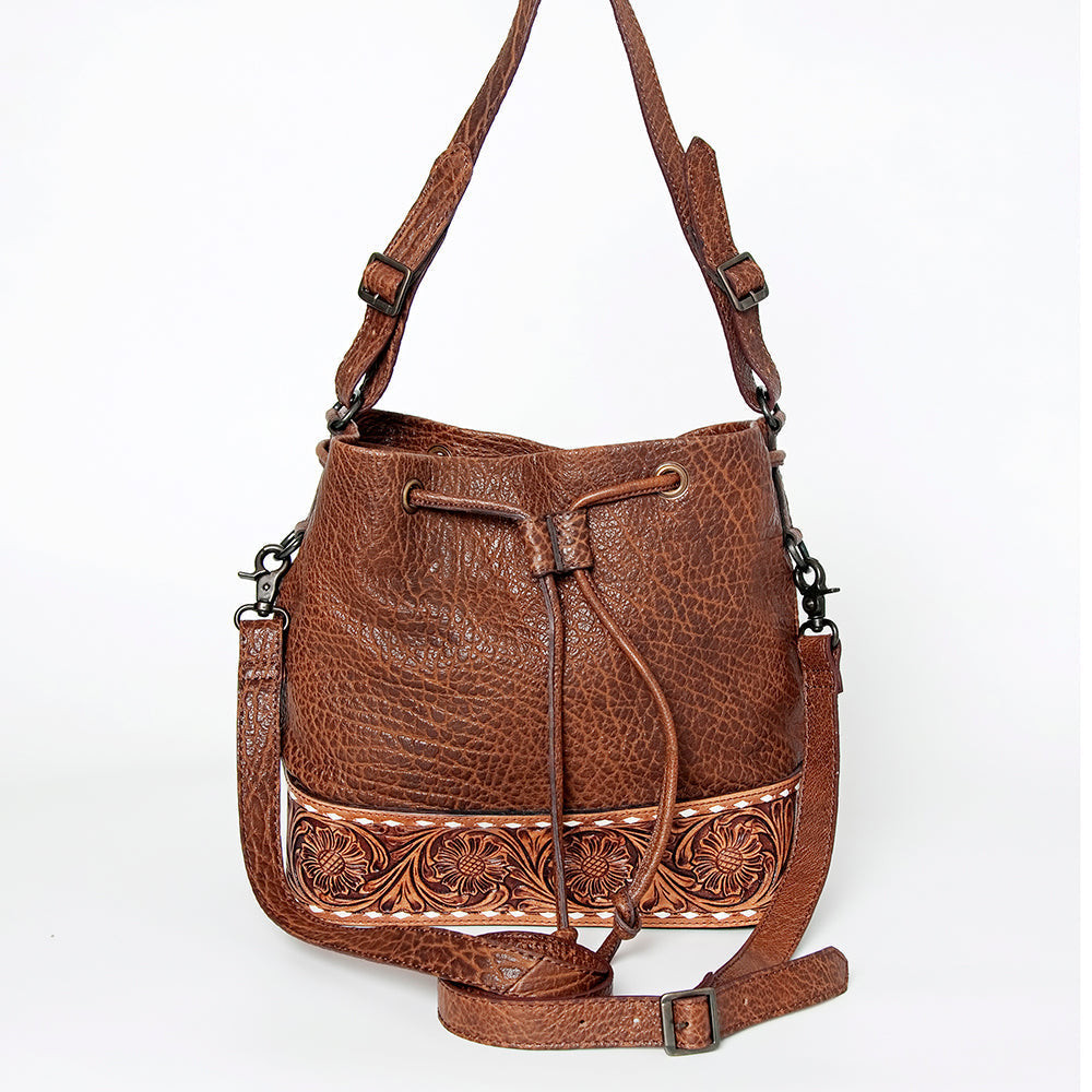 American Darling Hand-Tooled Genuine Leather Tote