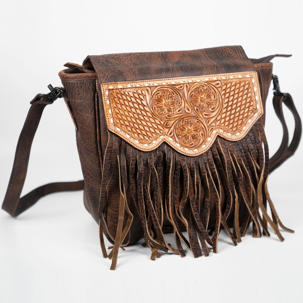 American Darling Crossbody Hand Tooled Genuine Leather