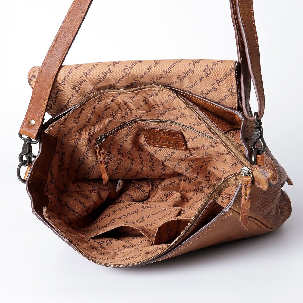 American Darling Crossbody Hand Tooled Genuine Leather