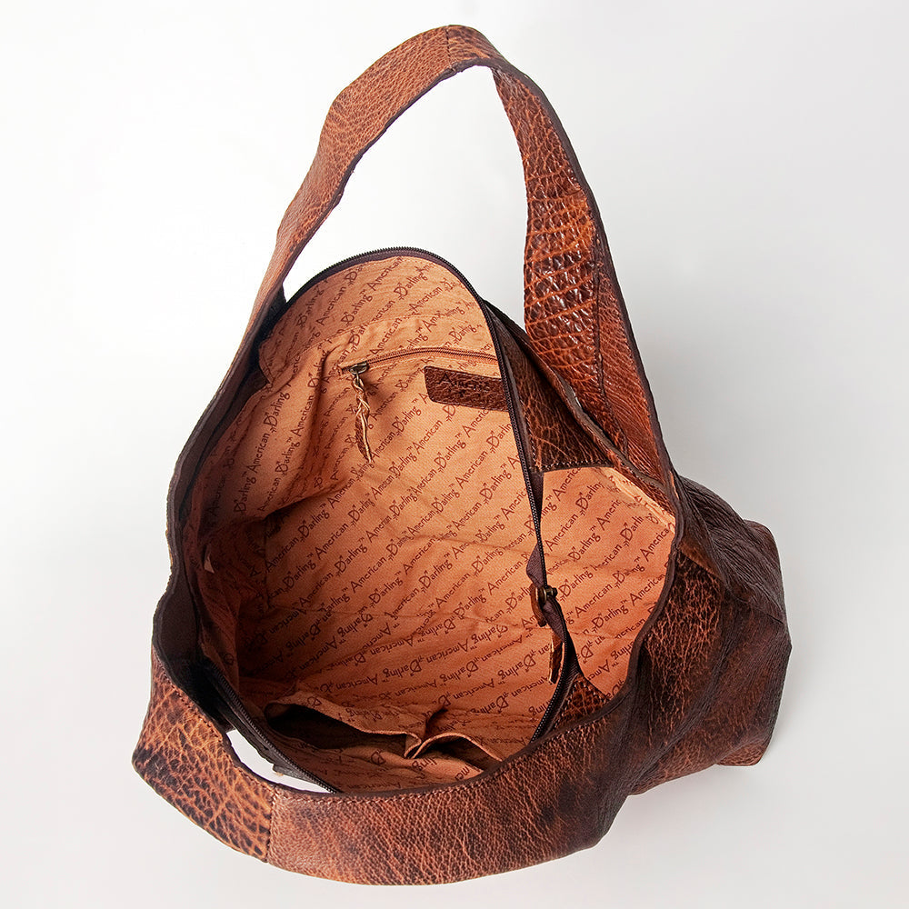 American Darling Hand-Tooled Genuine Leather Tote