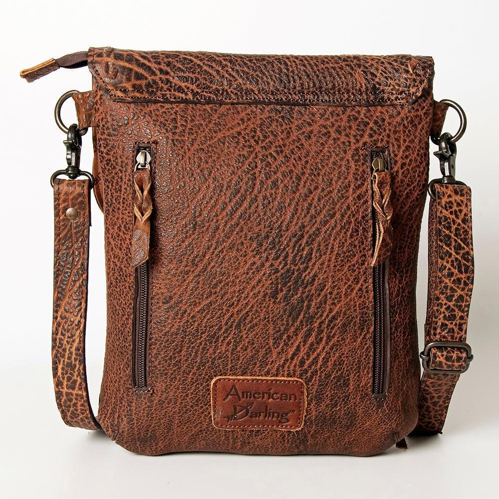 American Darling Hand-Tooled Genuine Leather Crossbody Bag