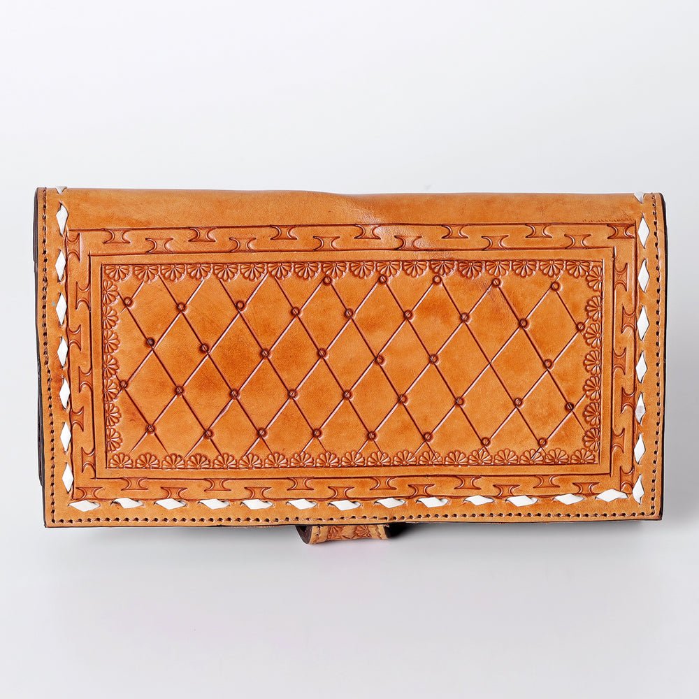 American Darling Wallet Hand Tooled Genuine Leather