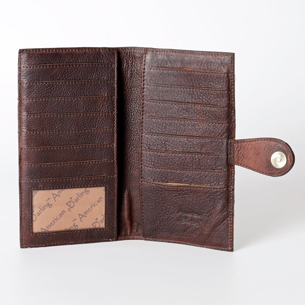 American Darling Wallet Hand Tooled Genuine Leather