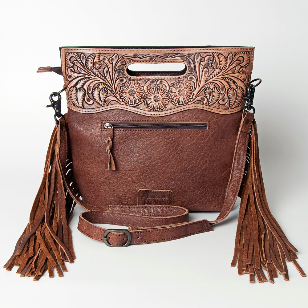 American Darling Clutch Hand Tooled Saddle Blanket Fabric Genuine Leather Western Women Bag Handbag Purse | Purses for Cute