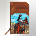 American Darling Card Holder Hand Tooled Genuine Leather | Business Credit