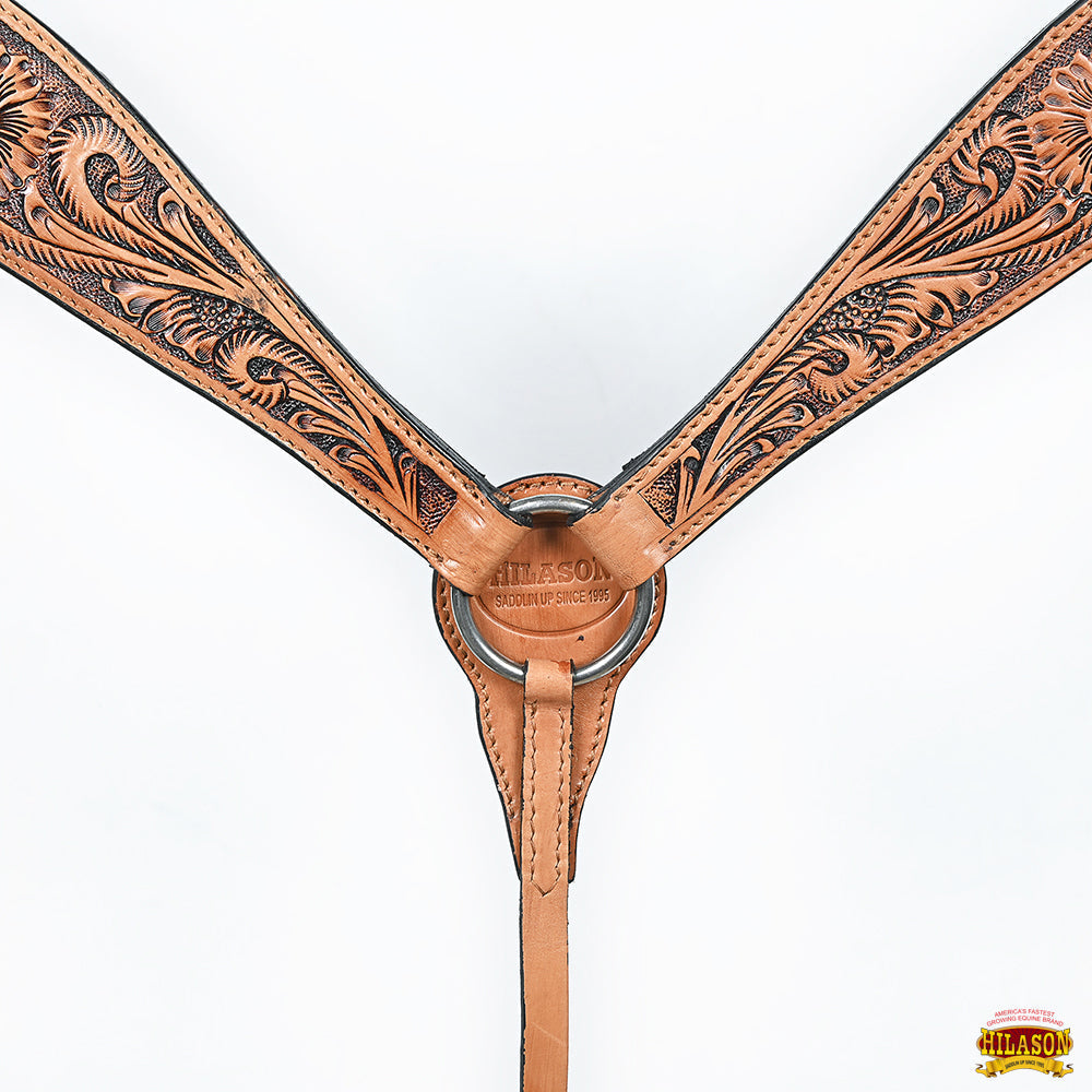 Hilason Western American Leather Horse Tack Set Tan