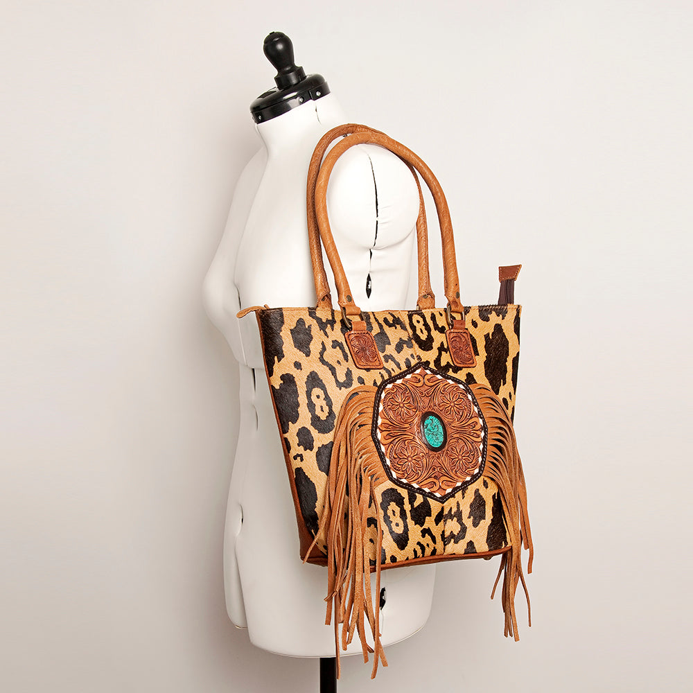 American Darling Tote Hand Tooled Genuine Leather