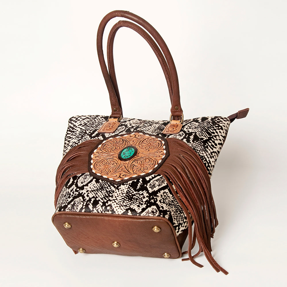 American Darling Tote Hand Tooled Genuine Leather