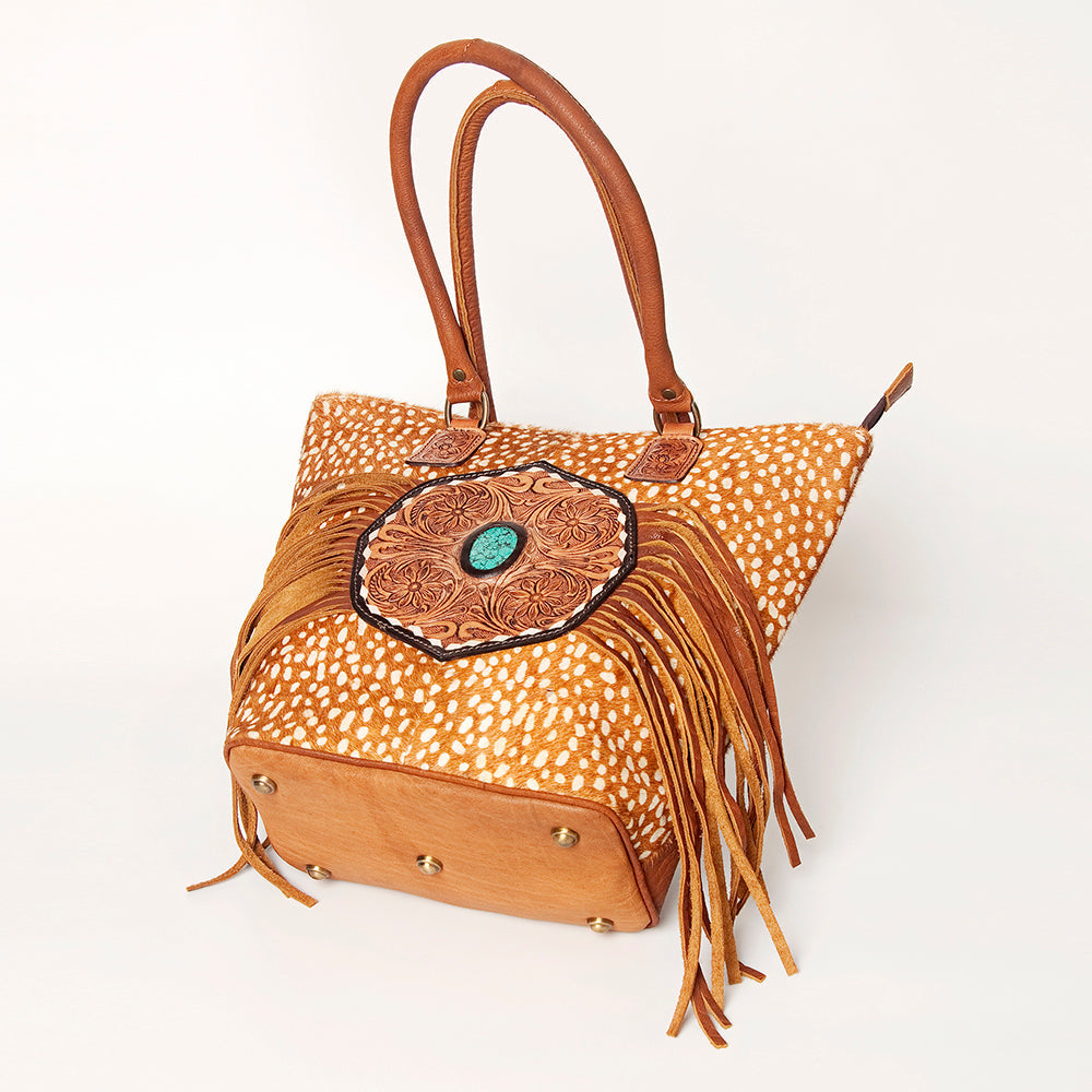 American Darling Tote Hand Tooled Genuine Leather