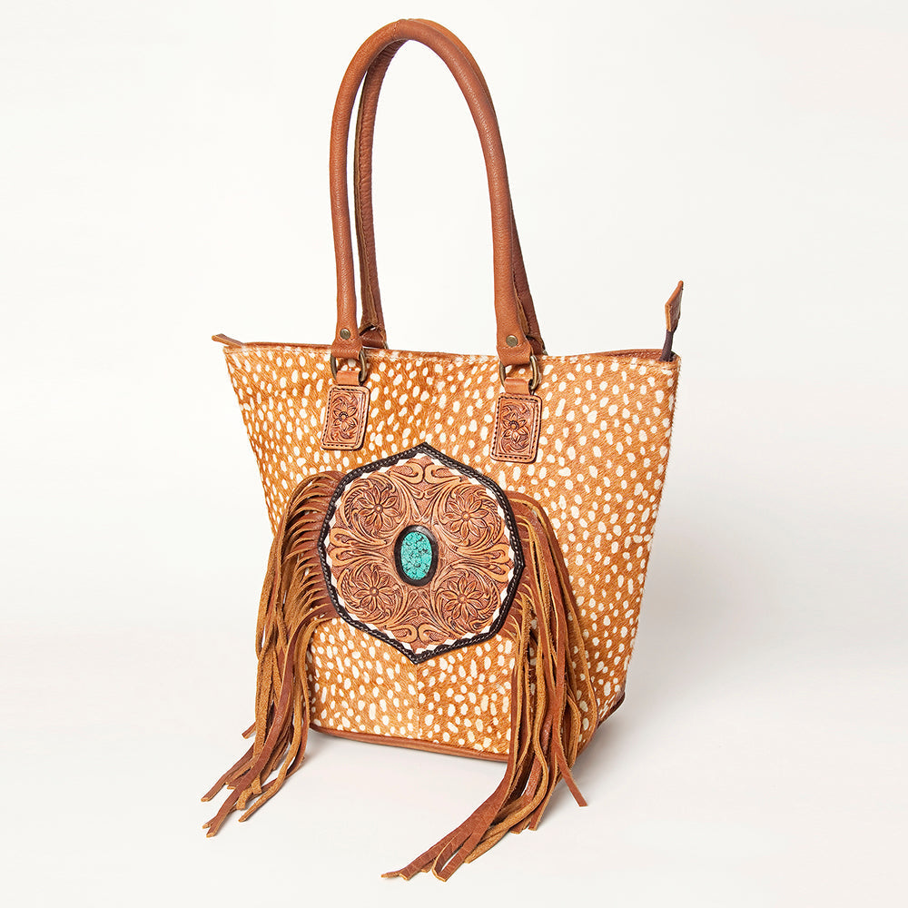 American Darling Tote Hand Tooled Genuine Leather