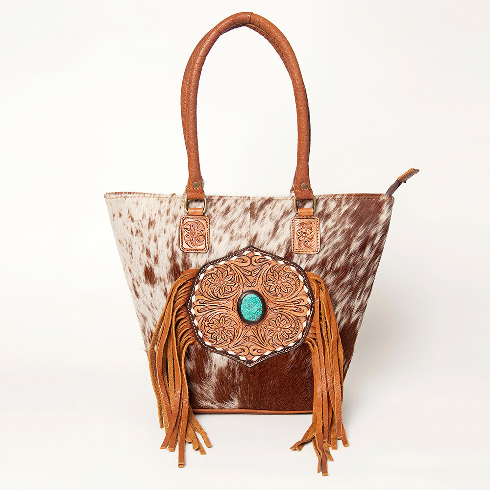 American Darling Tote Hand Tooled Genuine Leather