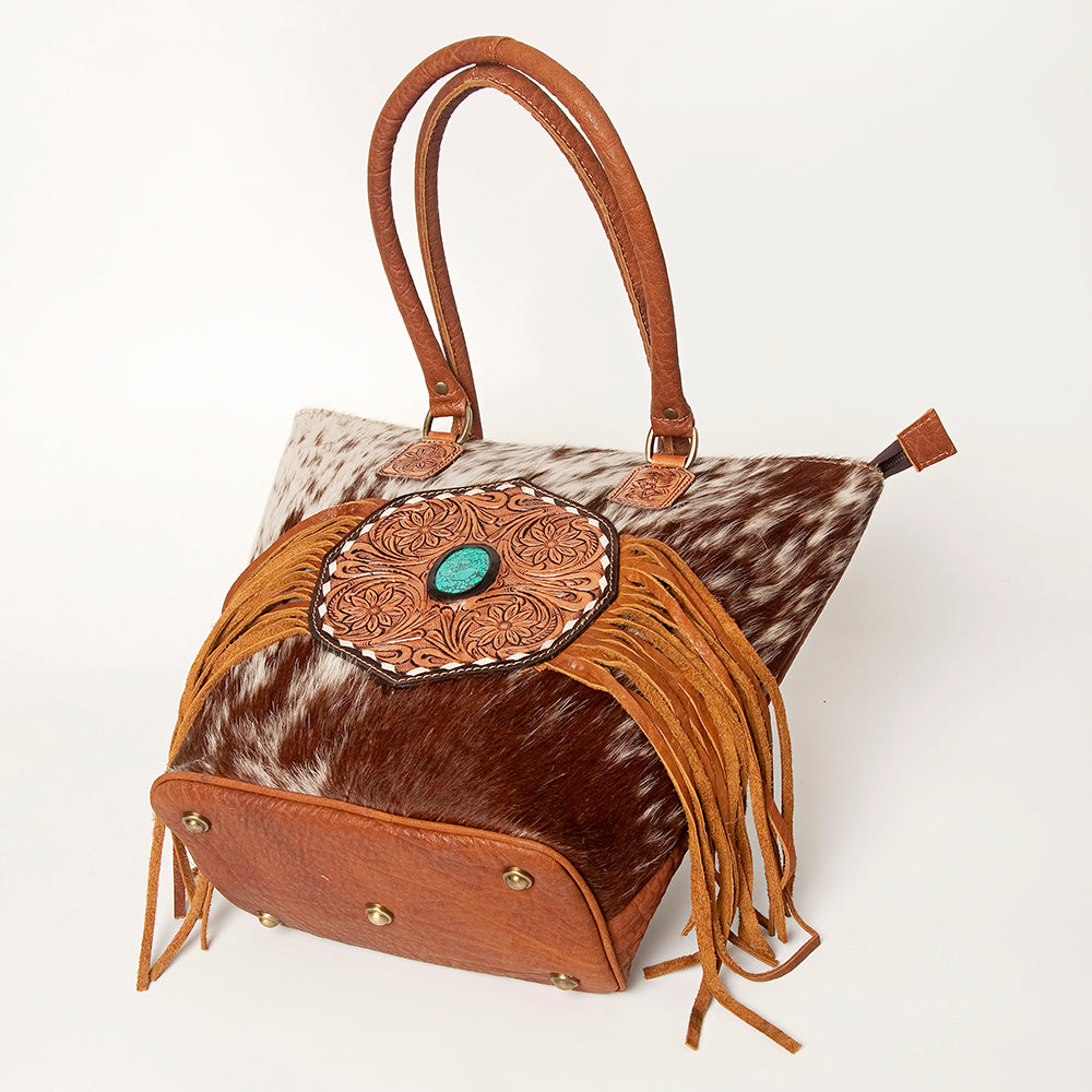 American Darling Tote Hand Tooled Genuine Leather
