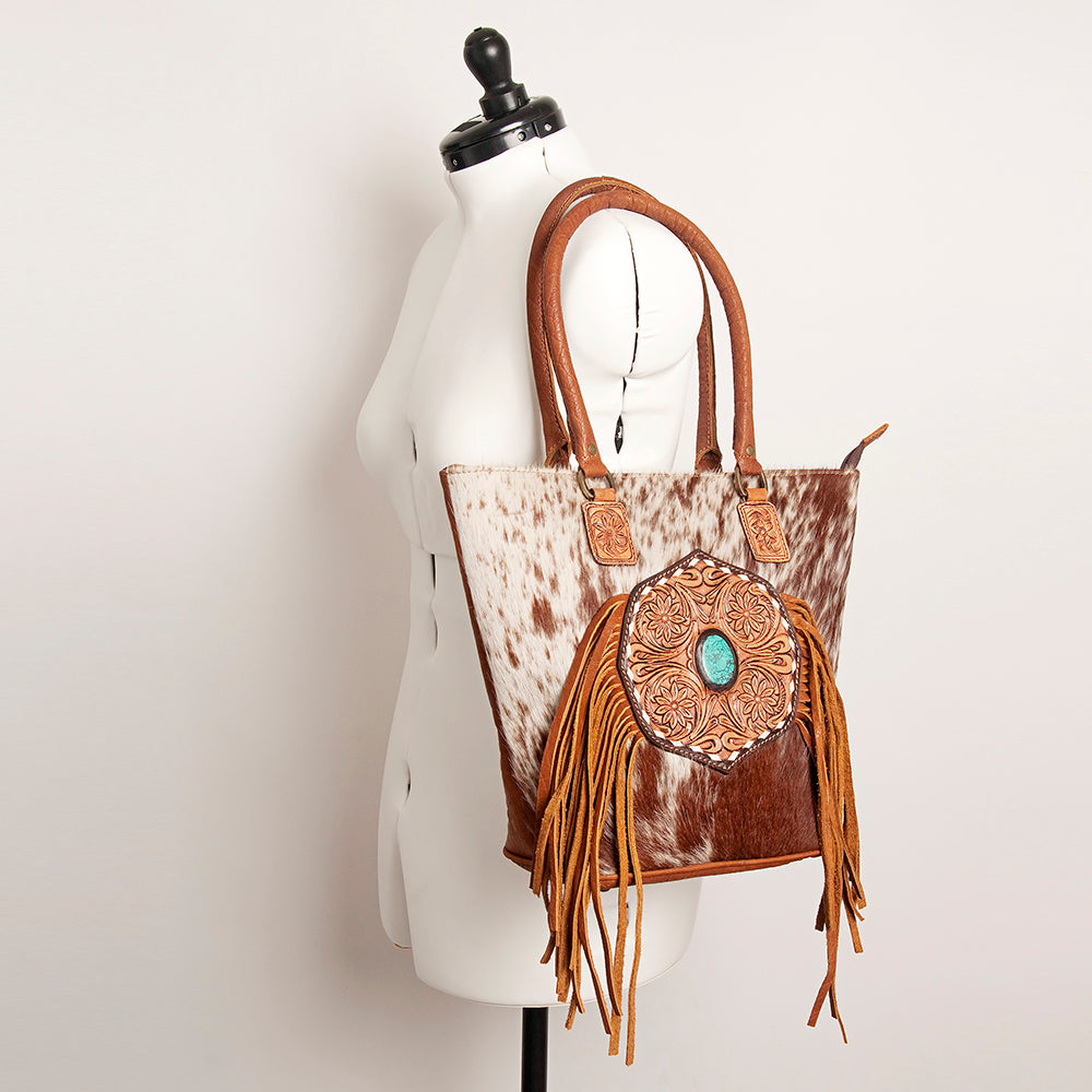 American Darling Tote Hand Tooled Genuine Leather