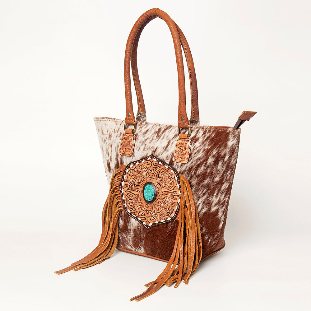American Darling Tote Hand Tooled Genuine Leather