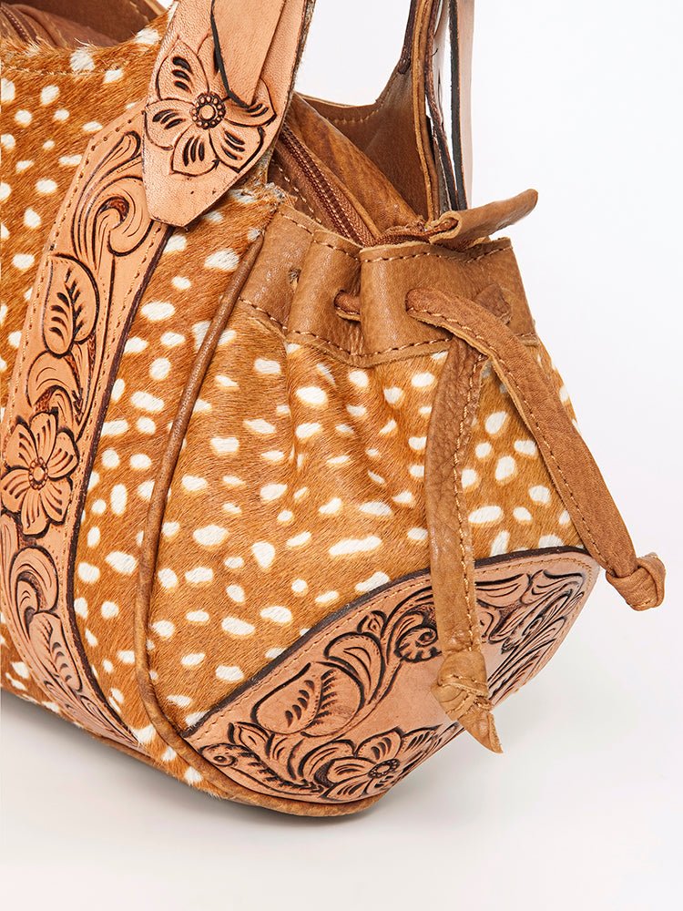 American Darling Hobo Hand Tooled Hair-On Genuine Leather