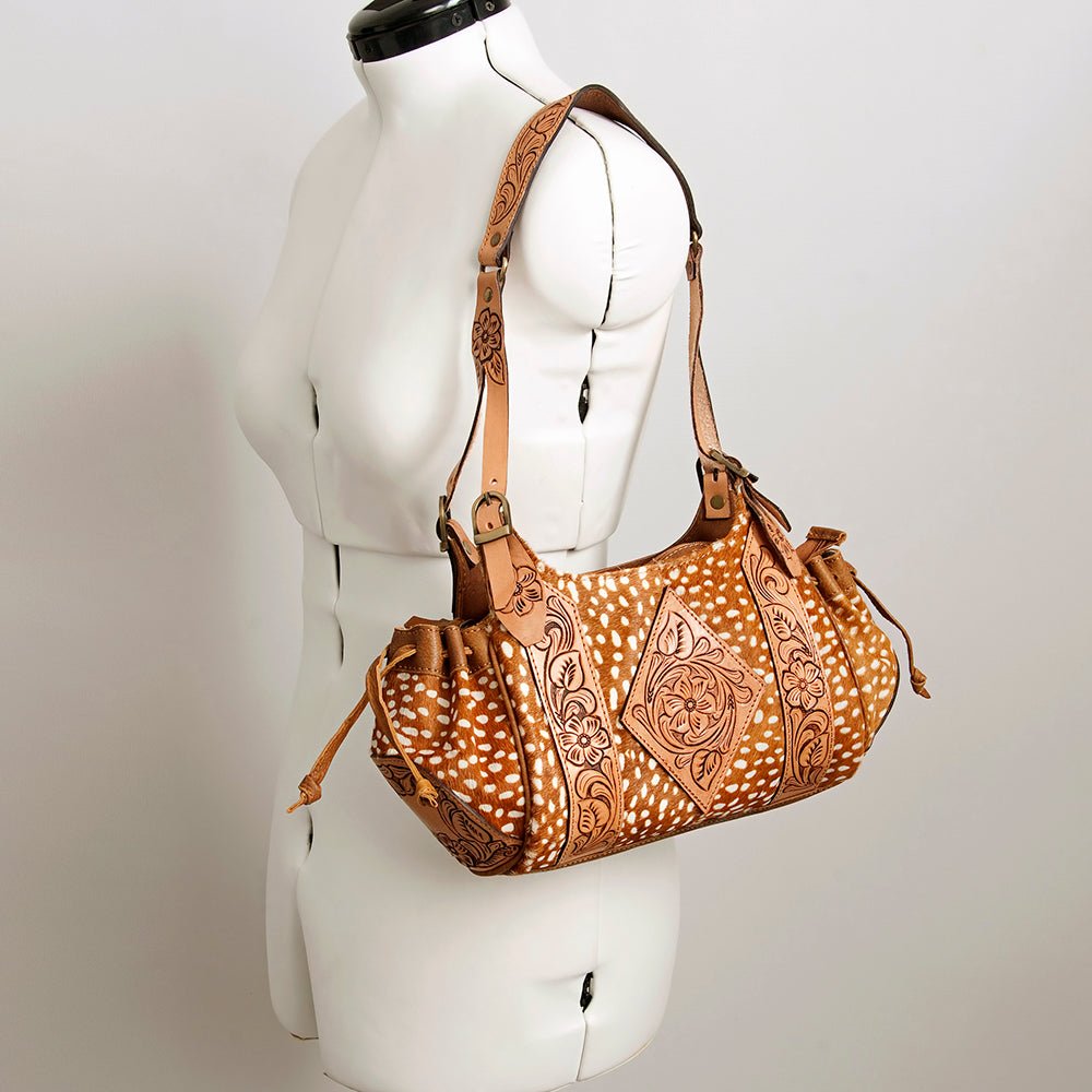 American Darling Hobo Hand Tooled Hair-On Genuine Leather