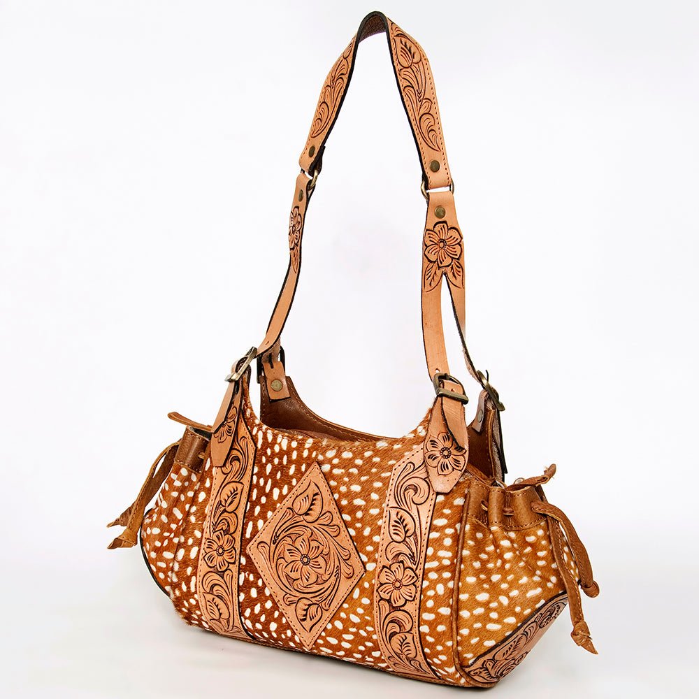 American Darling Hobo Hand Tooled Hair-On Genuine Leather