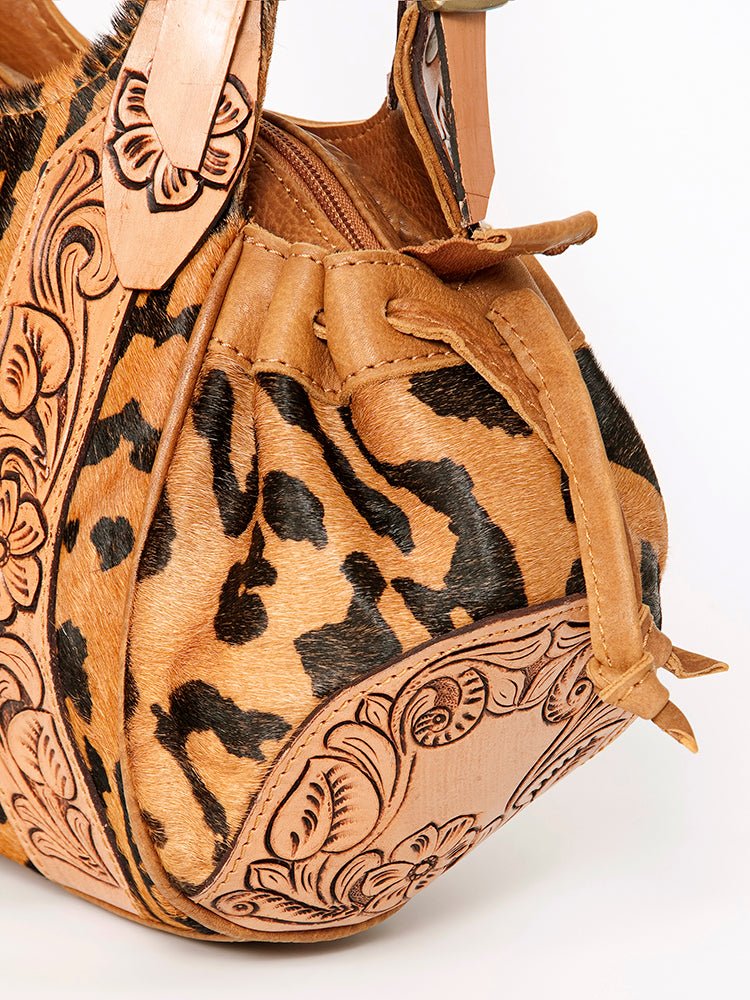 American Darling Hobo Hand Tooled Hair-On Genuine Leather