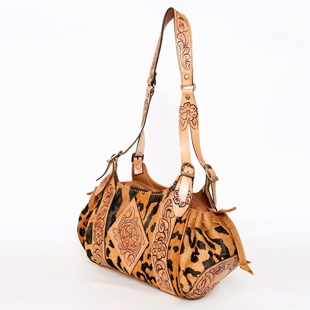 American Darling Hobo Hand Tooled Hair-On Genuine Leather
