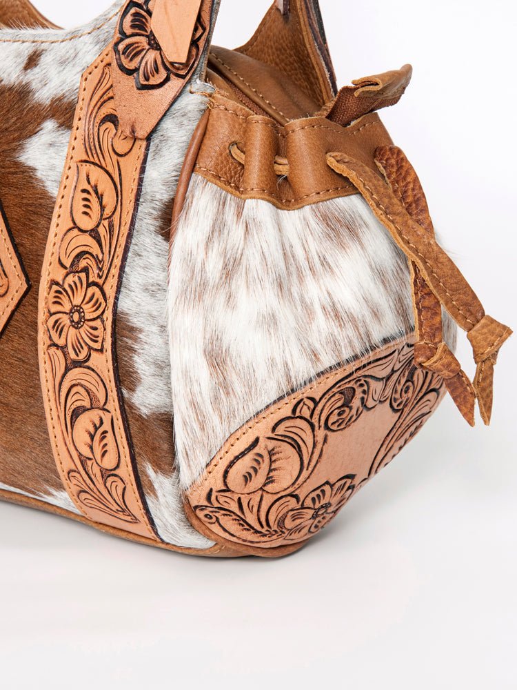 American Darling Hobo Hand Tooled Hair-On Genuine Leather