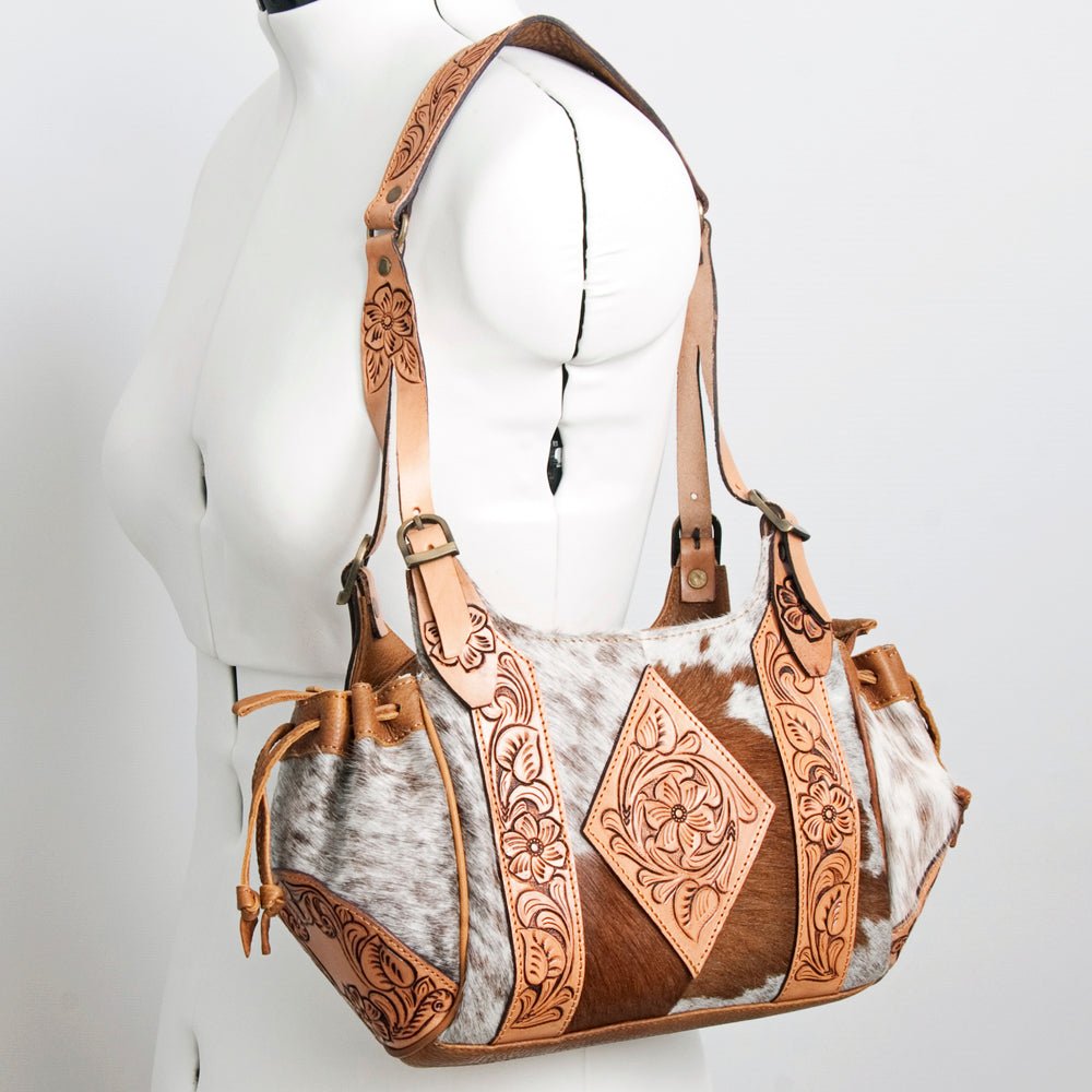 American Darling Hobo Hand Tooled Hair-On Genuine Leather
