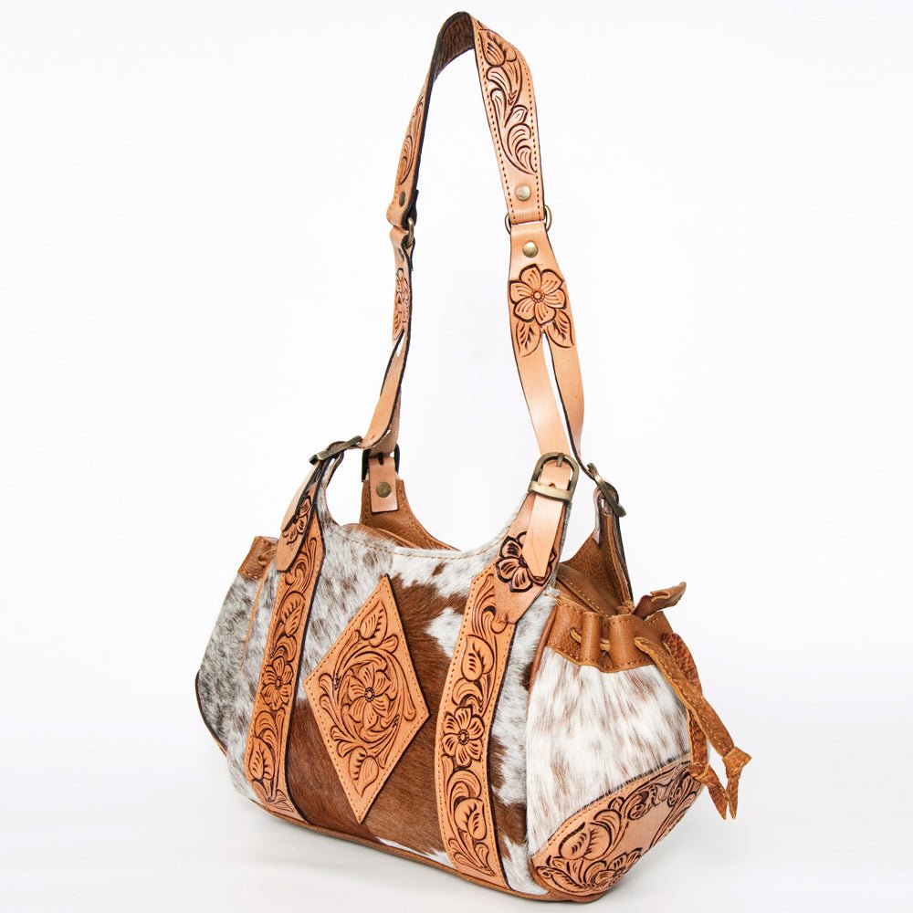 American Darling Hobo Hand Tooled Hair-On Genuine Leather
