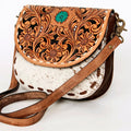 American Darling Messenger Hand Tooled Hair-On Genuine Leather
