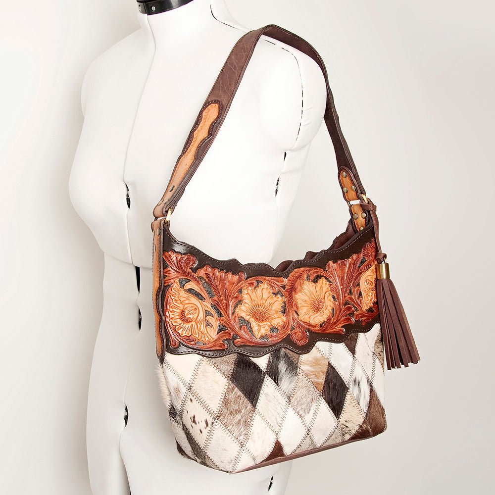 American Darling Hobo Hand Tooled Genuine Leather