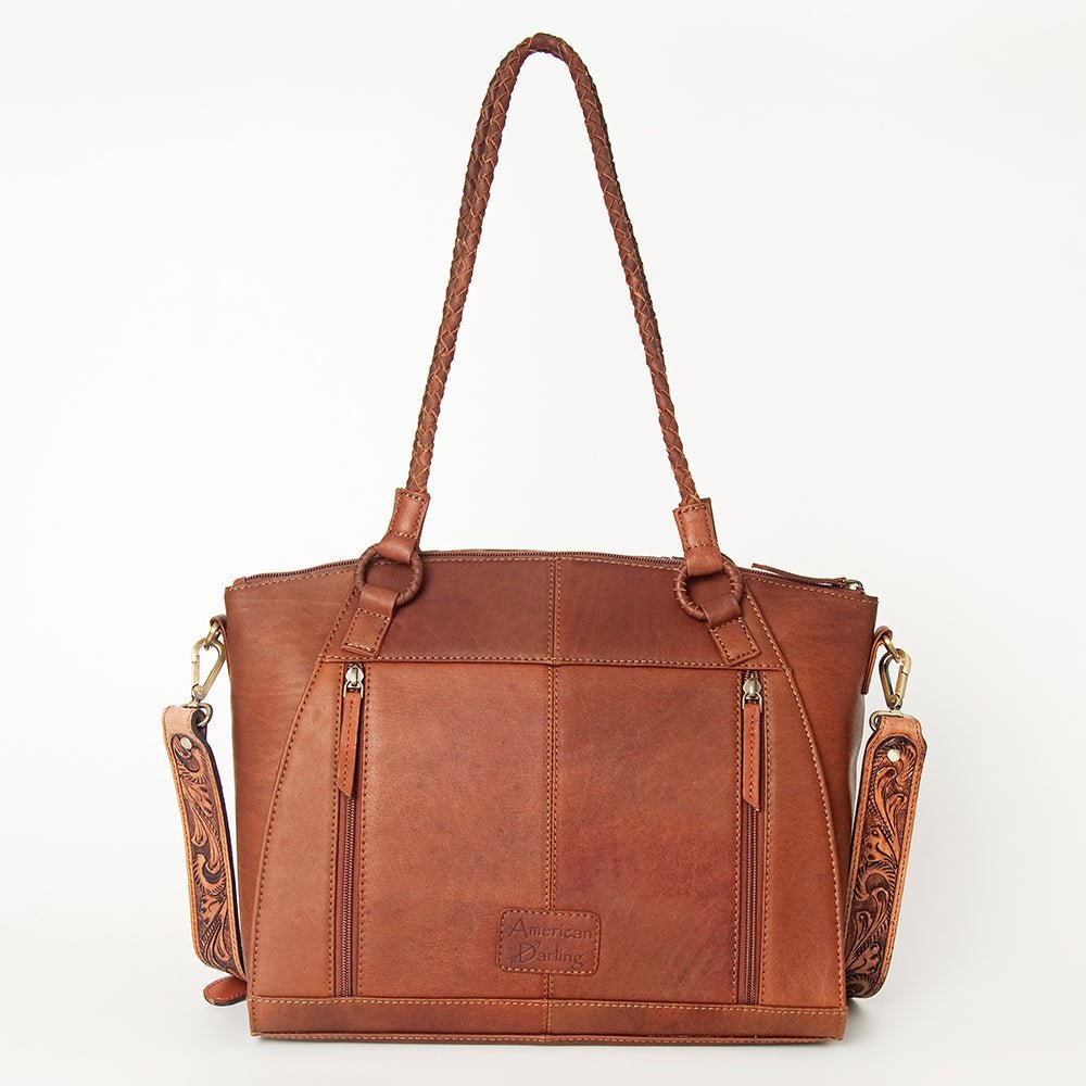 American Darling Tote Hand Tooled Genuine Leather