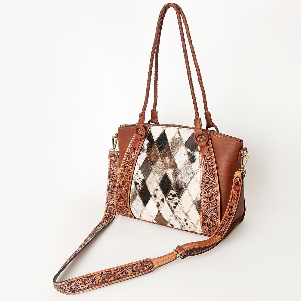 American Darling Tote Hand Tooled Genuine Leather
