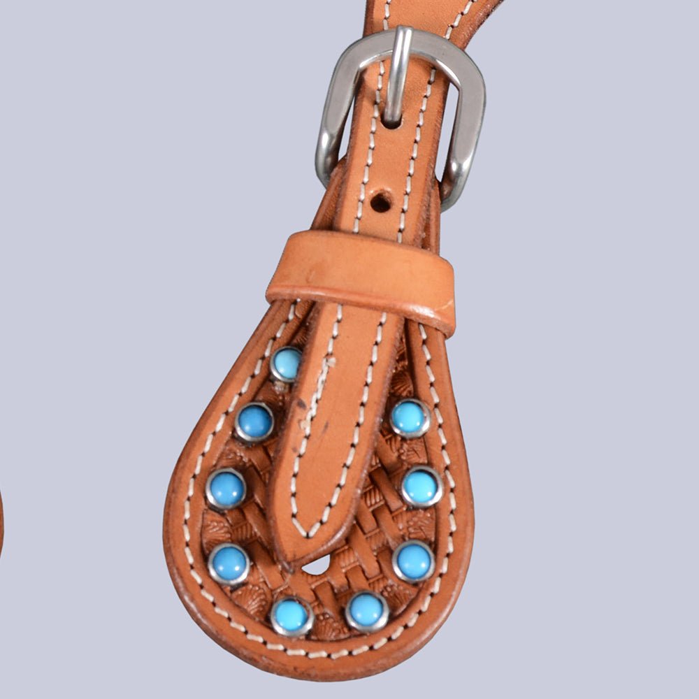 Bar H Equine Leather Spurs Straps for Adults - W. Womens Spur Straps