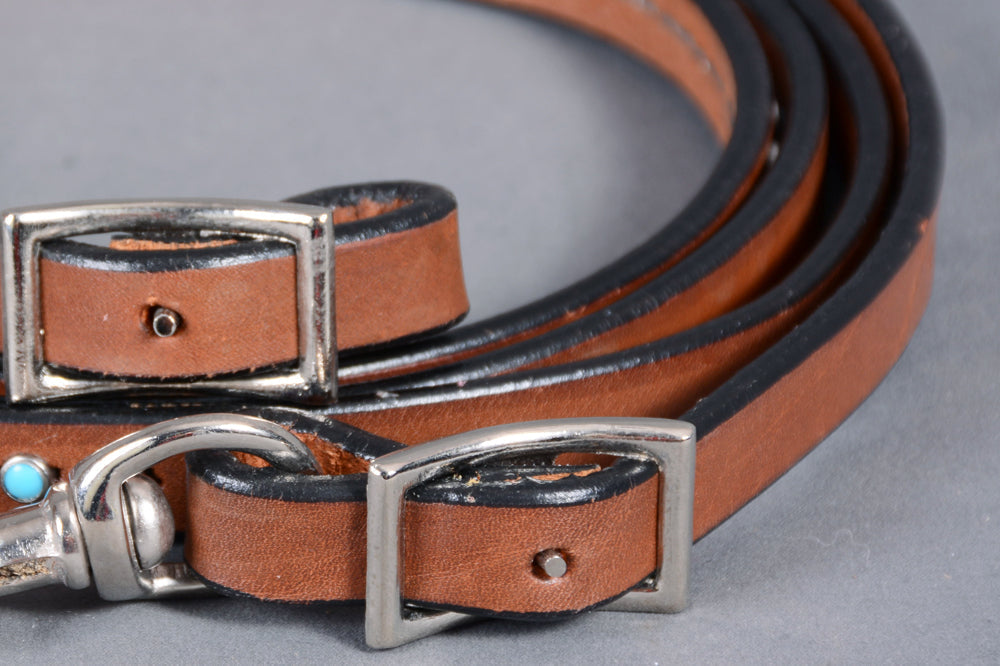 BAR H EQUINE Western Leather Horse Rein With Adjustable Buckle