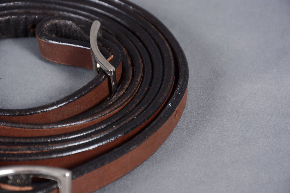 BAR H EQUINE Western Leather Horse Rein With Adjustable Buckle