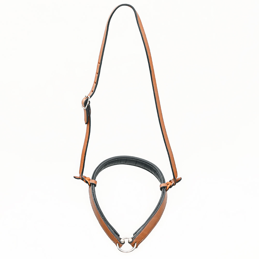 Bar H Equine Western Horse Genuine Leather Hand Tooled  Nose band Brown