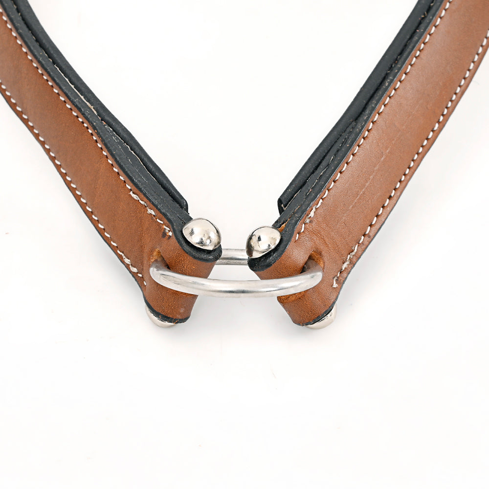 Bar H Equine Western Horse Genuine Leather Hand Tooled  Nose band Brown