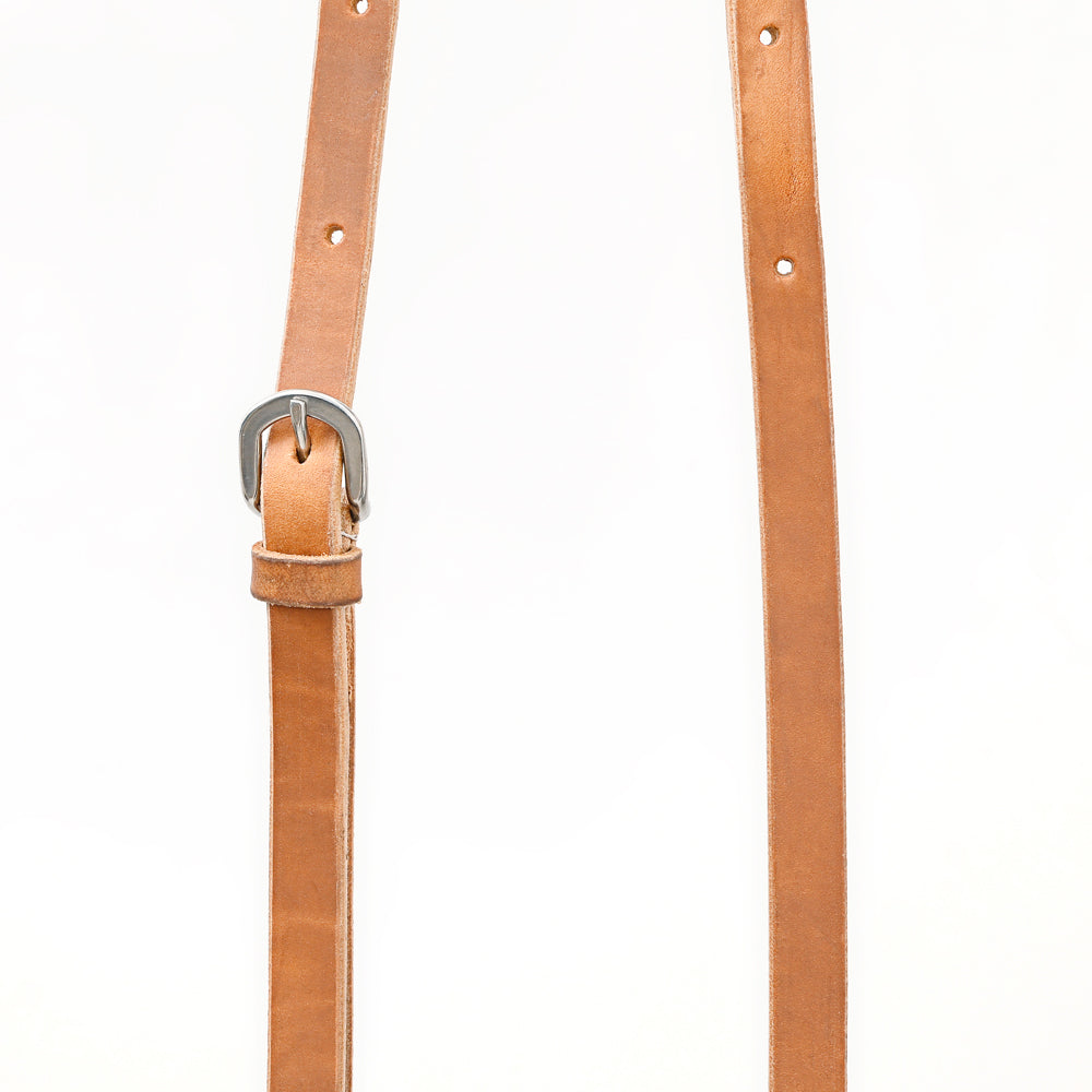 Bar H Equine Horse Genuine Leather Tie Downs Snap Ends Tan