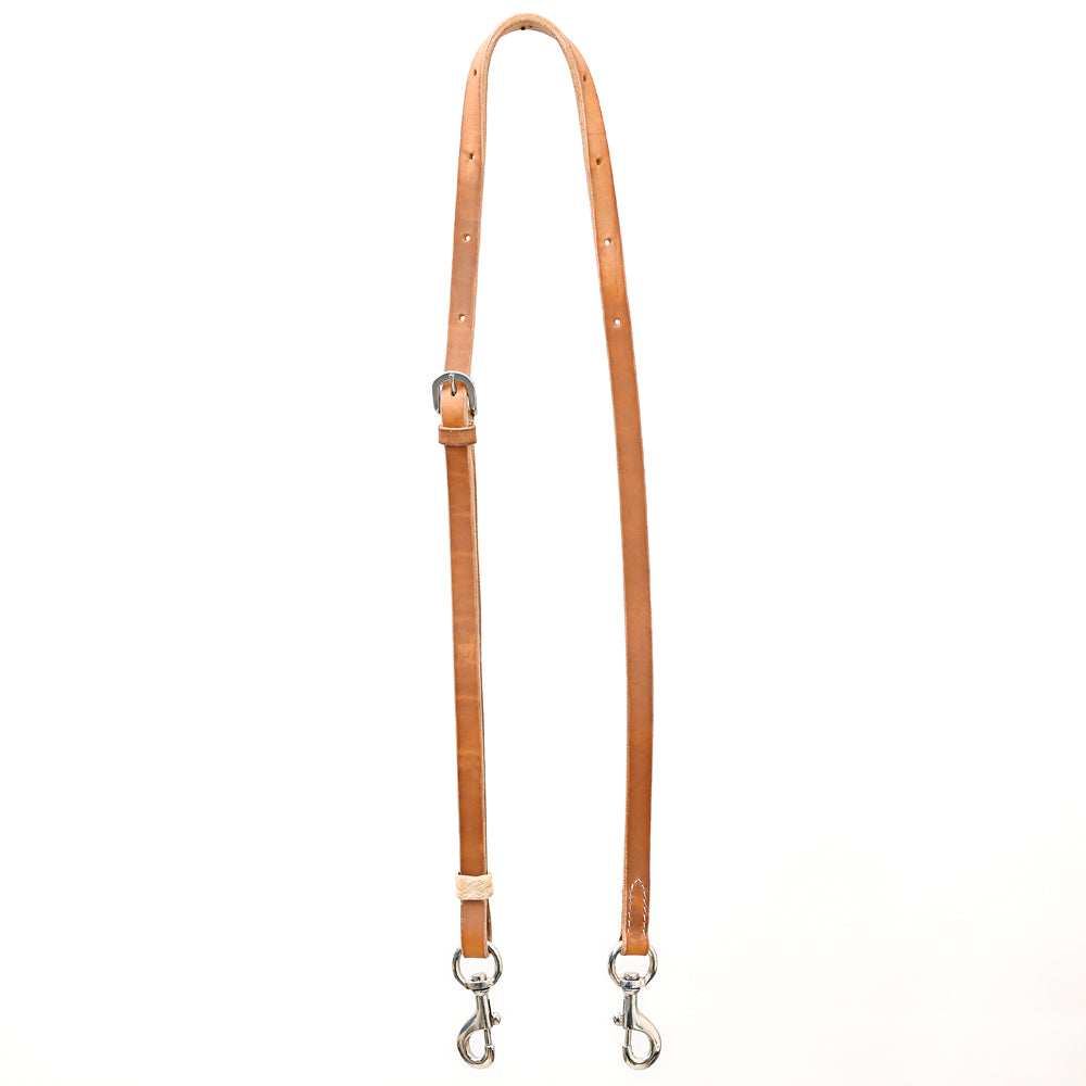 Bar H Equine Horse Genuine Leather Tie Downs Snap Ends Tan