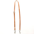 Bar H Equine Horse Genuine Leather Tie Downs Snap Ends Tan