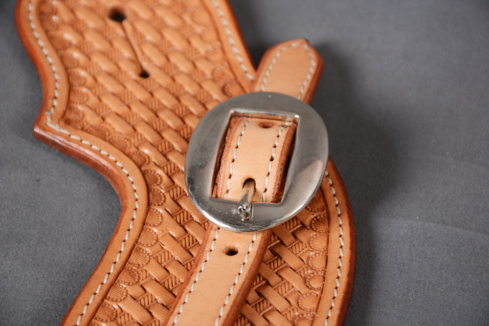 Bar H Equine Leather Spurs Straps for Adults Western Womens Spur Horse Riding Barrel Racing Show and Rodeo Strap Adult Women