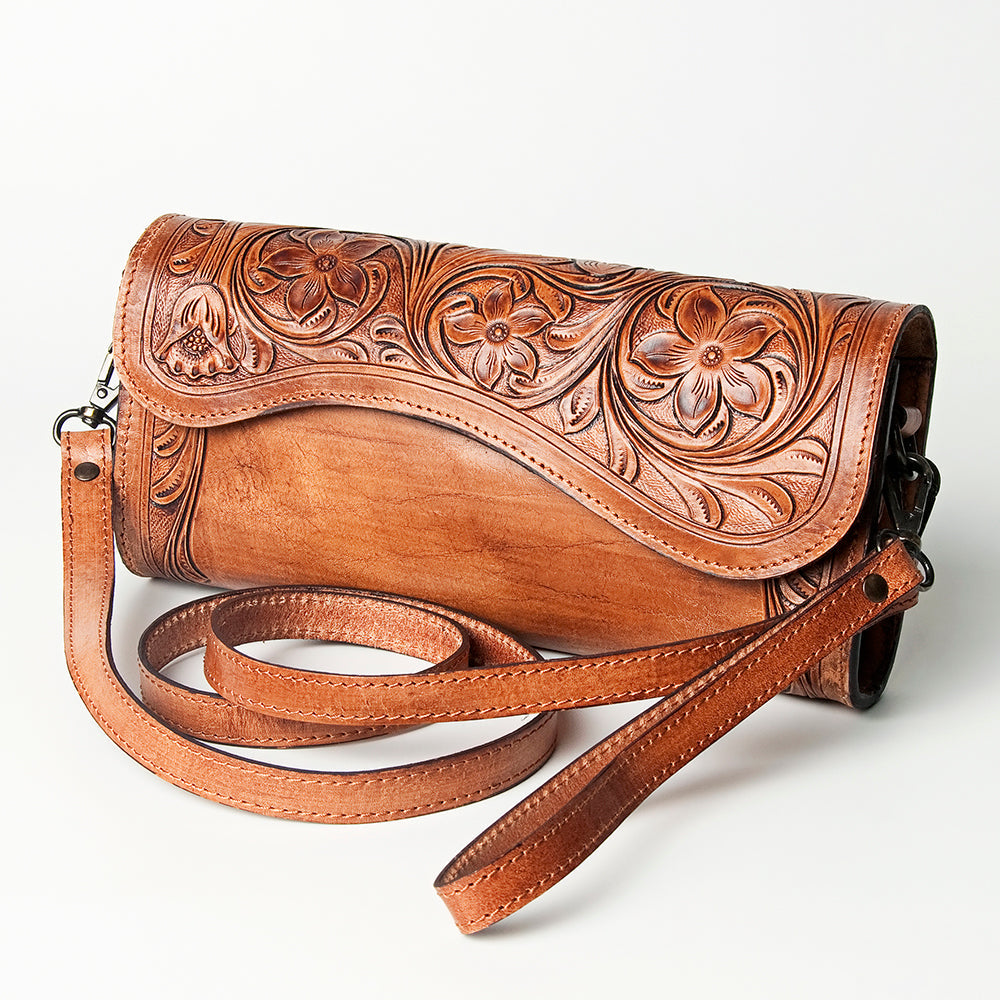American Darling Wallet Hand Tooled Genuine Leather Women Bag Western Handbag Purse | Womens Handbags |Leather for Summer